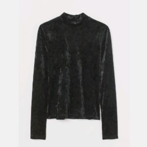 H&M Velour Mock Neck Shirt